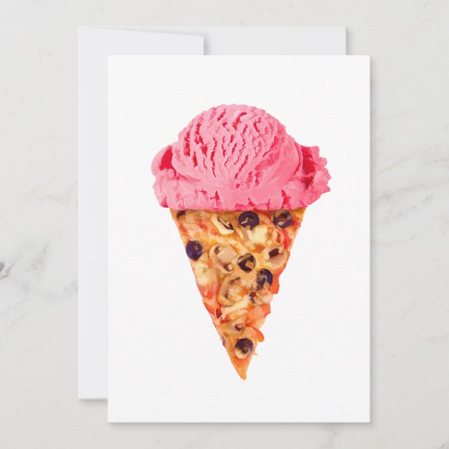 Carte Plat Pizza à la crème glacée (Devant)