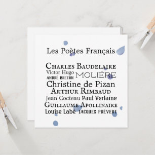 Carte Plat Poètes Française