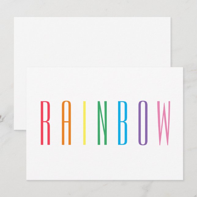 Carte plat RAINBOW 4,5x6,25 (Devant / Derrière)