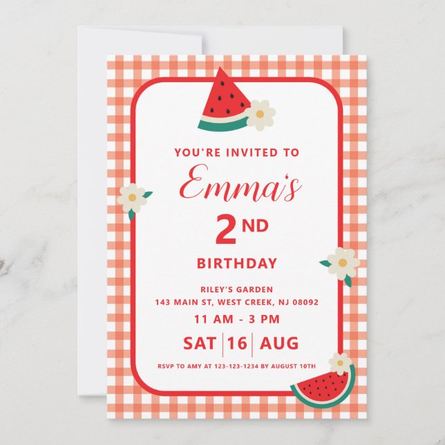 Carte plat Watermelon (Devant)