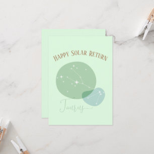 Carte plat Zodiac Birthday Taurus