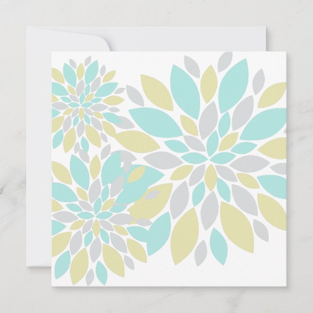 Carte plate à motif floral Pastel Petals (Devant)