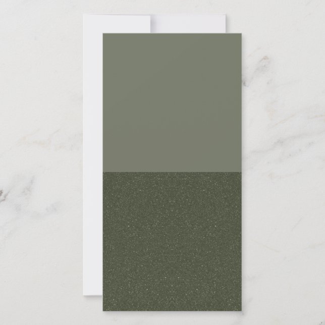 Carte plate à texture fendue vert mousse – Personn (Devant)