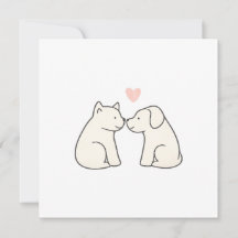 Carte plate amour pour chien