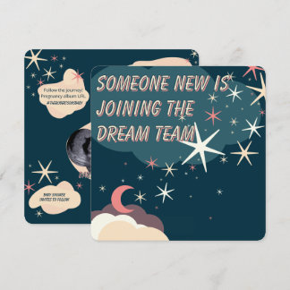 Carte plate annonce bébé céleste