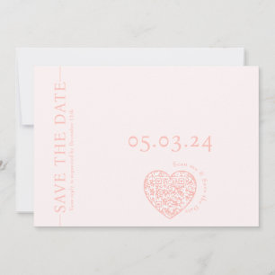 Carte plate avec code QR en forme de coeur