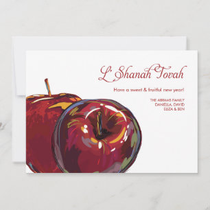 Carte plate d'Apples douces pour Roch Hachana