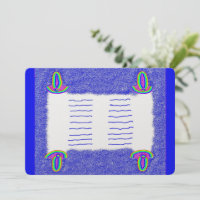 Carte plate de bar mitzvah bat mitzvah Torah arc-e