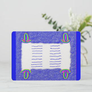 Carte plate de bar mitzvah bat mitzvah Torah arc-e