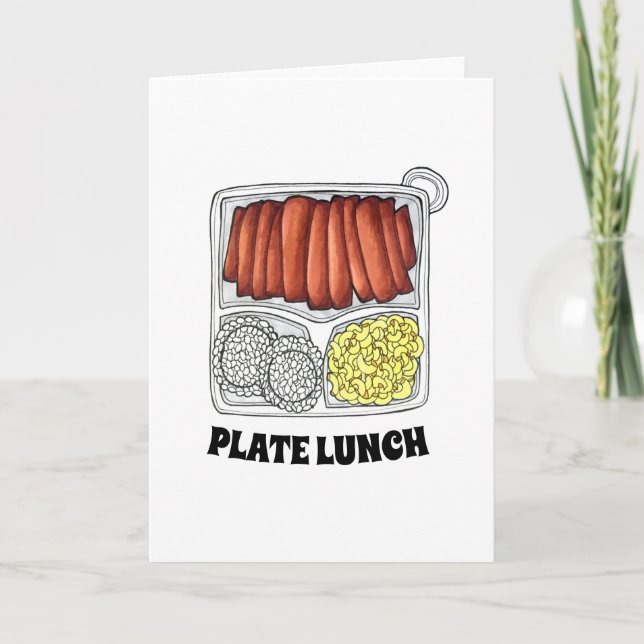 Carte Plate de cuisine hawaïenne Déjeuner Riz Macaroni S (Devant)