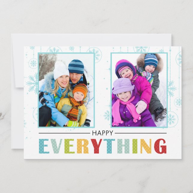 Carte plate de fêtes 2016 JOYEUX TOUT Fêtes (Devant)