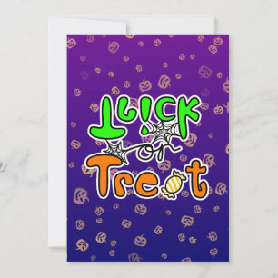 Carte plate de Halloween Trick or Treat