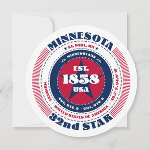 Carte plate de l'histoire de l'État du Minnesota