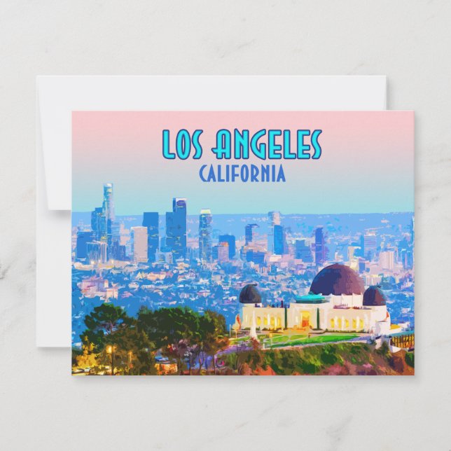 Carte plate de Los Angeles Californie (Devant)