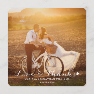 Carte plate de petit de coeur Merci doux de