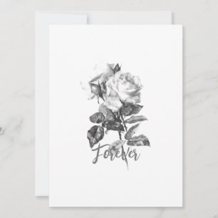 Carte plate d'invitation du jour du mariage