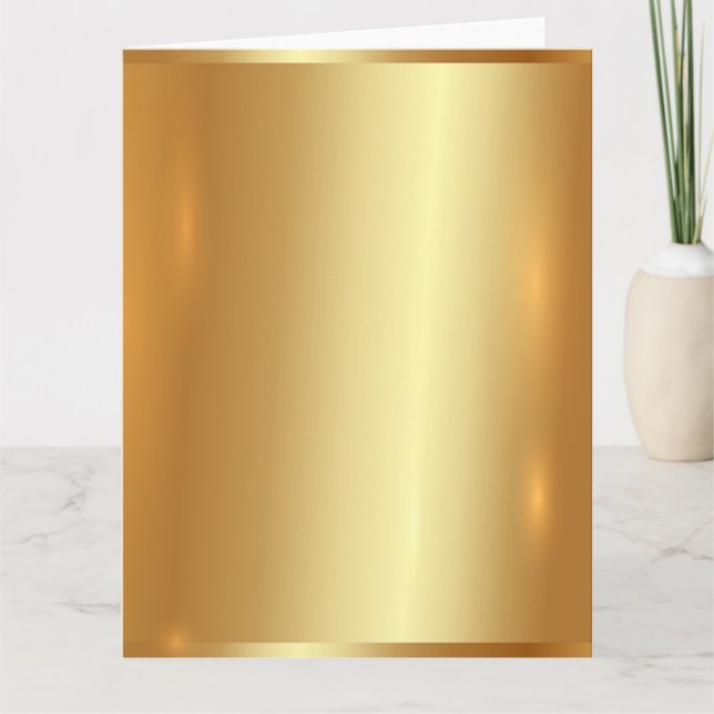 Carte Plate d'or, or, brillant, élégant, chic, élégant, (Devant)