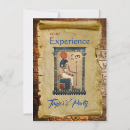 Carte plate égyptienne d'invitation à la fête à th