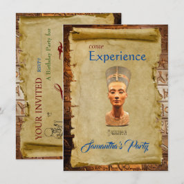 Carte plate égyptienne d'invitation à la fête à th