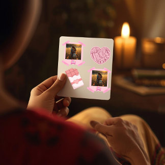 Carte plate personnalisée pour la Saint-Valentin