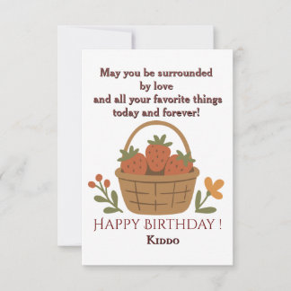 Carte plate pour anniversaire d'enfant