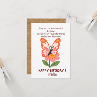 Carte plate pour anniversaire d'enfant