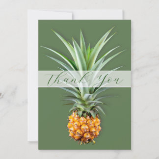 Carte plate remerciement ananas