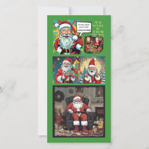 Carte plate Sad Père Noël (famille à famille)