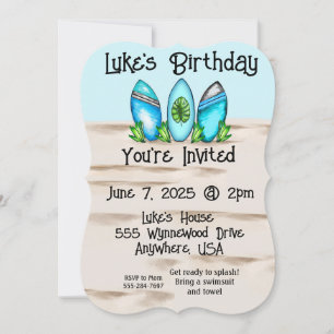 Carte Platins de surf rétro