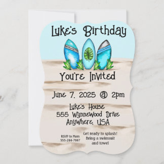 Carte Platins de surf rétro