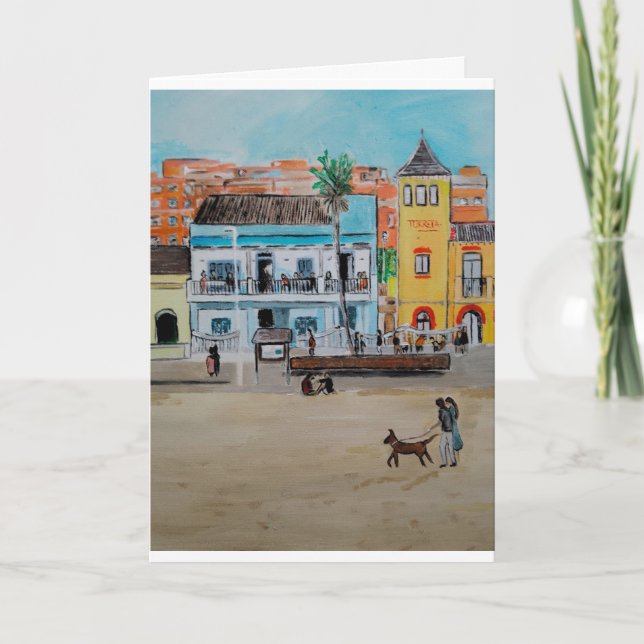 Carte Playa de la Malvarrosa Peinture d'Alfred Fox (Devant)