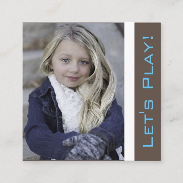Carte Playdate tendance avec photo (Devant)