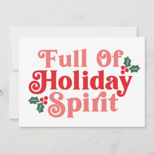 Carte Plein d'esprit de vacances - Typographie festive