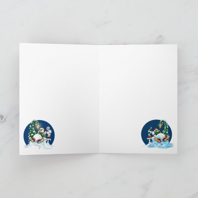 Carte pliable Deluxe snowman (Intérieur)