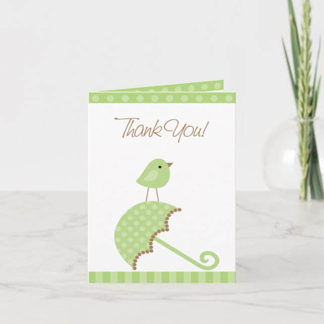 Carte pliée Baby shower Merci (Devant)