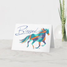 Carte pliée Cheval Béni Par Sherry Jarvis