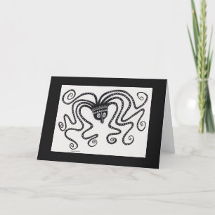 Carte pliée de pieuvre inspirée de la Grèce mycéni