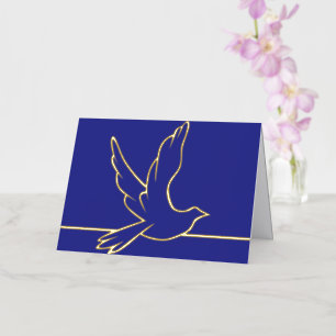 Carte pliée Dove Gold Foil