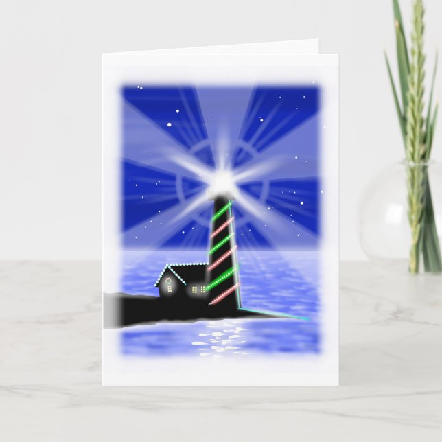 Carte pliée du phare de Noël (Devant)
