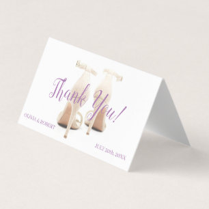 Carte pliée en Merci en parties scintillant argent