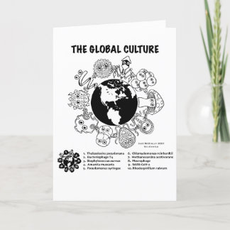 Carte pliée en microbiologie de la culture mondial