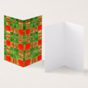 CARTE PLIÉE MAC GREGOR TARTAN 3.5x2