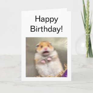 Carte pliée Mème Hamster Peur