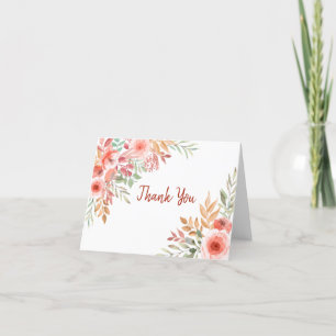 Carte pliée Merci Floral