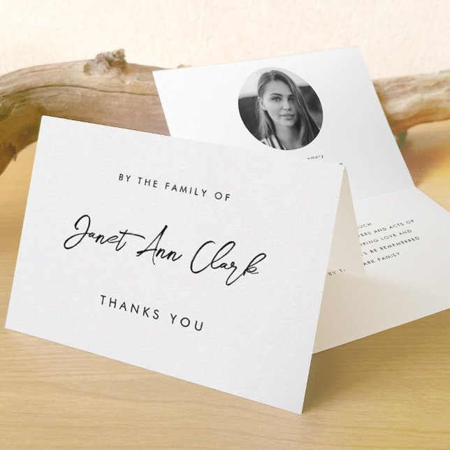 Carte pliée Merci funéraire et de sympathie (Créateur téléchargé)