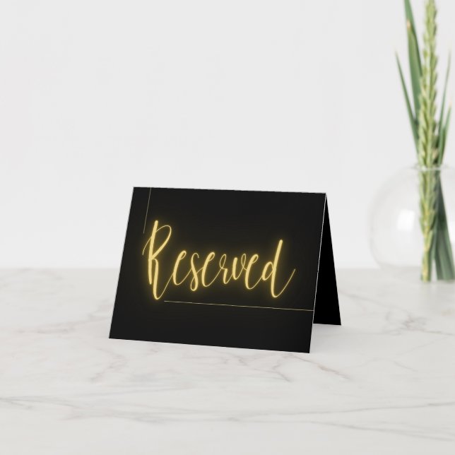 Carte pliée Neon Black Réservée (Devant)