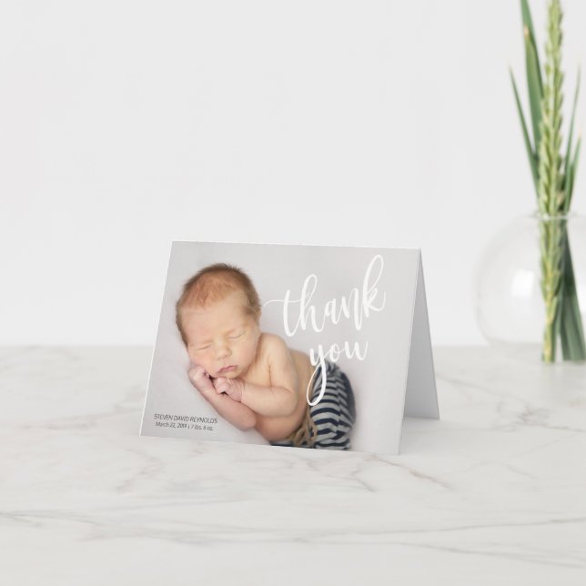 Carte pliée par faire-part de naissance de photo (Devant)