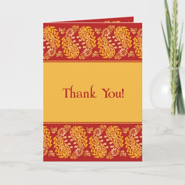 Carte pliée par mariage indien de Merci (Devant)