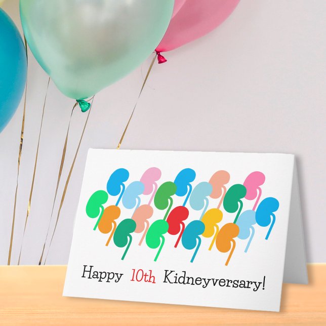 Carte pliée personnalisée avec Joyeux Kidneyversai (Créateur téléchargé)