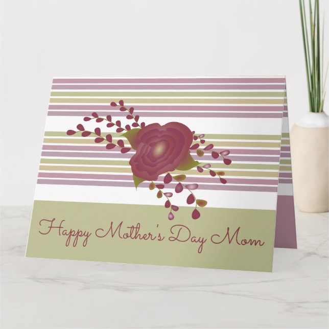 Carte pliée personnalisée pour la fête des mères (Devant)